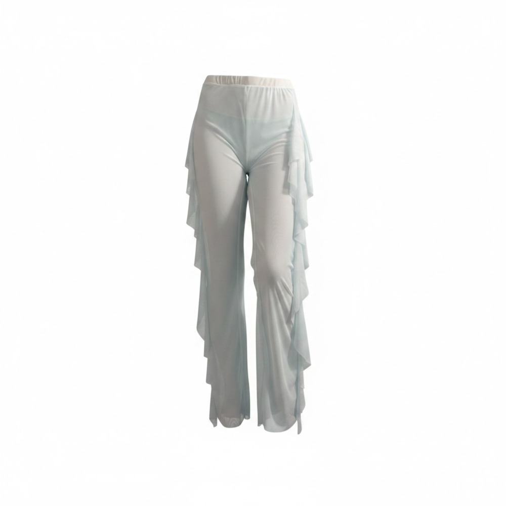 NWT Fashion Nova Sunshine See Through Cover Up Pant, White, Size 3X
